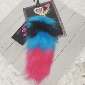 BETSEY Johnson xox Trolls Faux-Fur Tail Bag Charm,